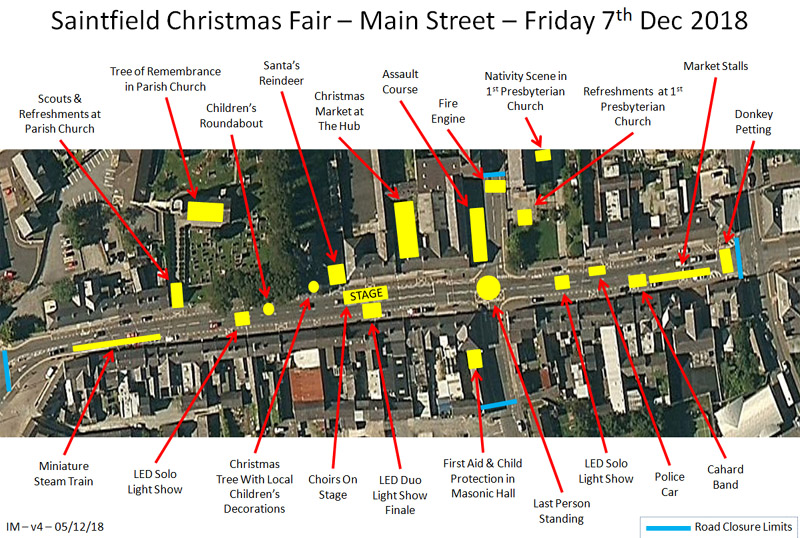 Saintfield Christmas Fair - Street Plan